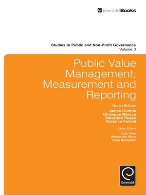 cover image of Studies in Public and Non-Profit Governance, Volume 3